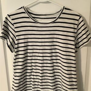 LC Lauren Conrad Black and White Striped Tee